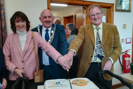Cllr Rebecca Knox  Mayor of Portland and Sir Christopher Lees from Southern Dorset LAG